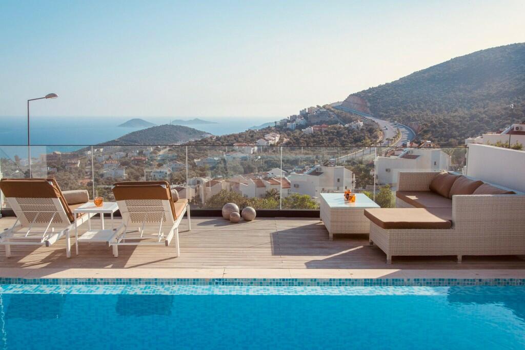 Sea View 3-Bedroom Furnished Villa with Private Pool for Sale in Kalkan Kızıltas