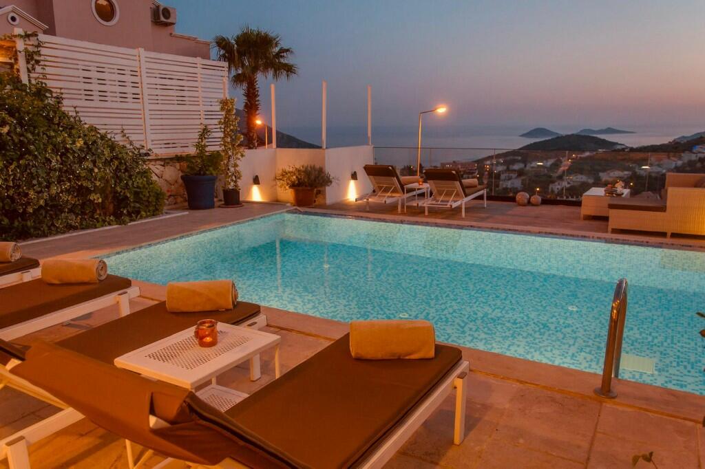 Sea View 3-Bedroom Furnished Villa with Private Pool for Sale in Kalkan Kızıltas