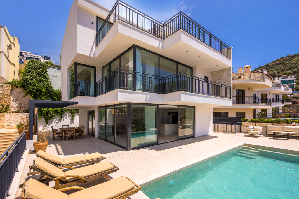 Elegant Beachfront 4-Bedroom Sea View Villa with Private Pool for Sale in Kalkan