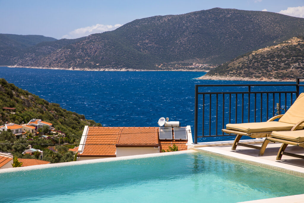Elegant Beachfront 4-Bedroom Sea View Villa with Private Pool for Sale in Kalkan