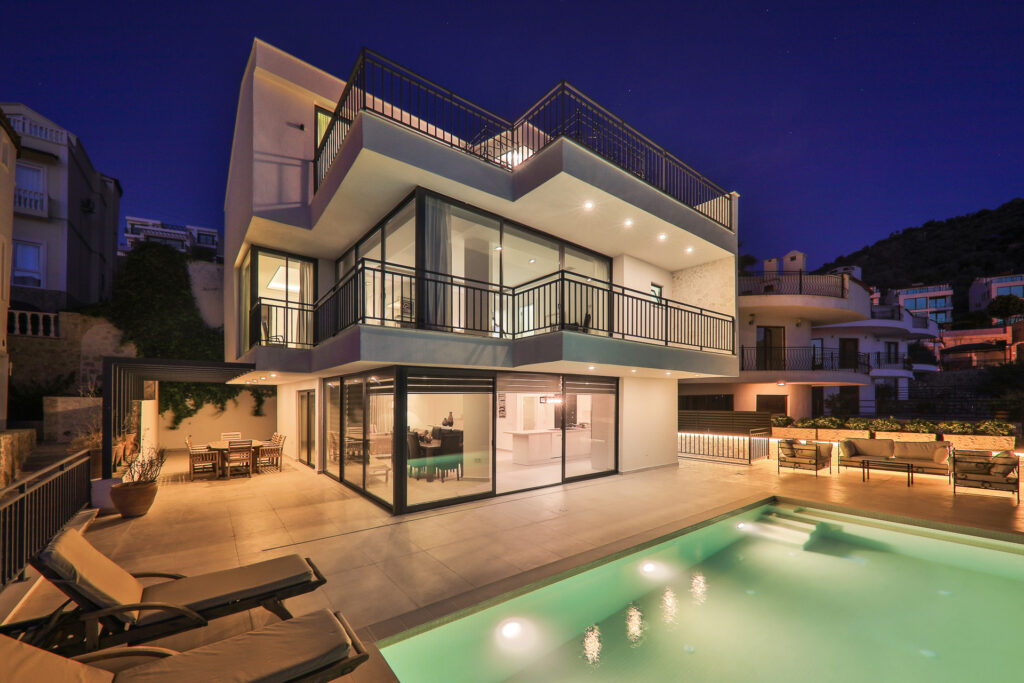 Elegant Beachfront 4-Bedroom Sea View Villa with Private Pool for Sale in Kalkan