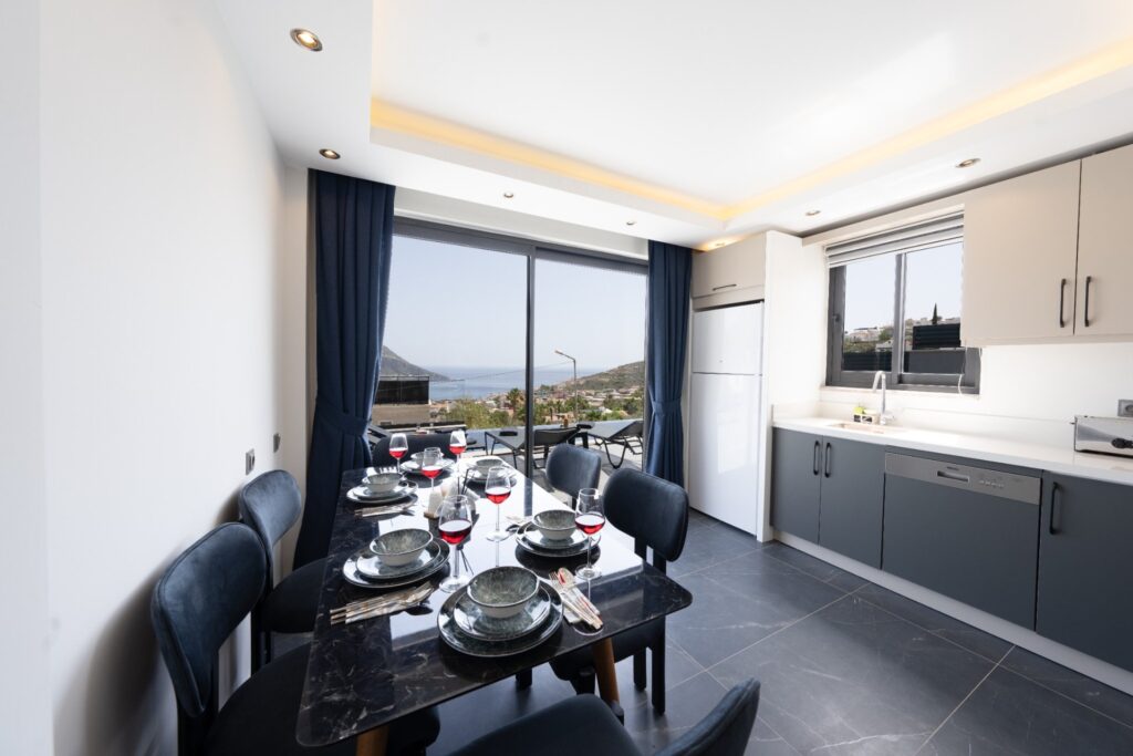 Modern 4-Bedroom Villa with Indoor Pool, Cinema Room & Panoramic Sea Views – Ortaalan, Kalkan