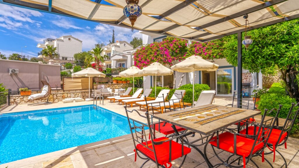 Stylish 3-Bedroom Villa with Panoramic Sea Views in Kalkan – Kızıltas