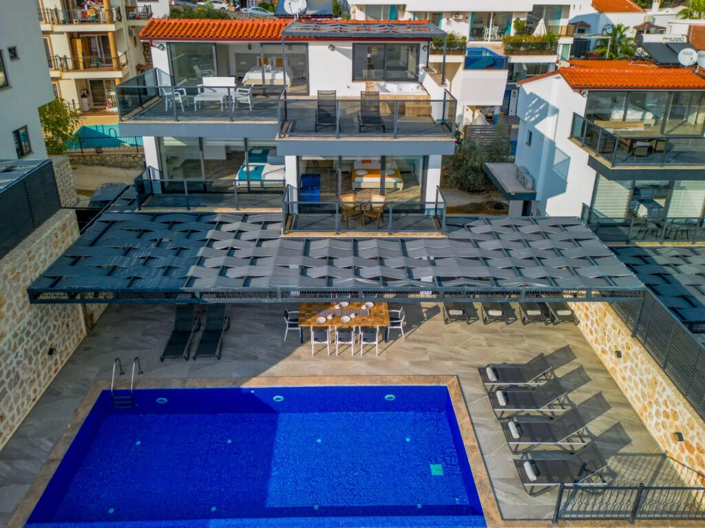 Contemporary 5-Bedroom Villa with Pool, Rooftop Jacuzzi & Rental Income in Central Kalkan