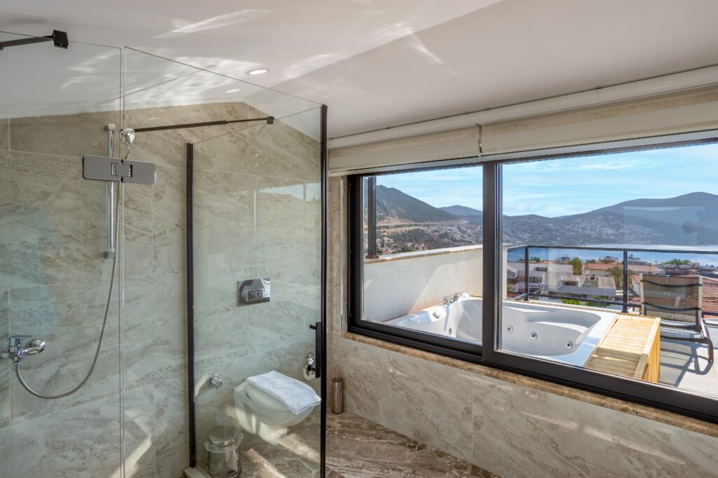 Contemporary 5-Bedroom Villa with Pool, Rooftop Jacuzzi & Rental Income in Central Kalkan